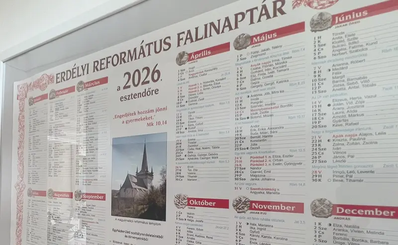 Erdélyi Református Falinaptár 2026