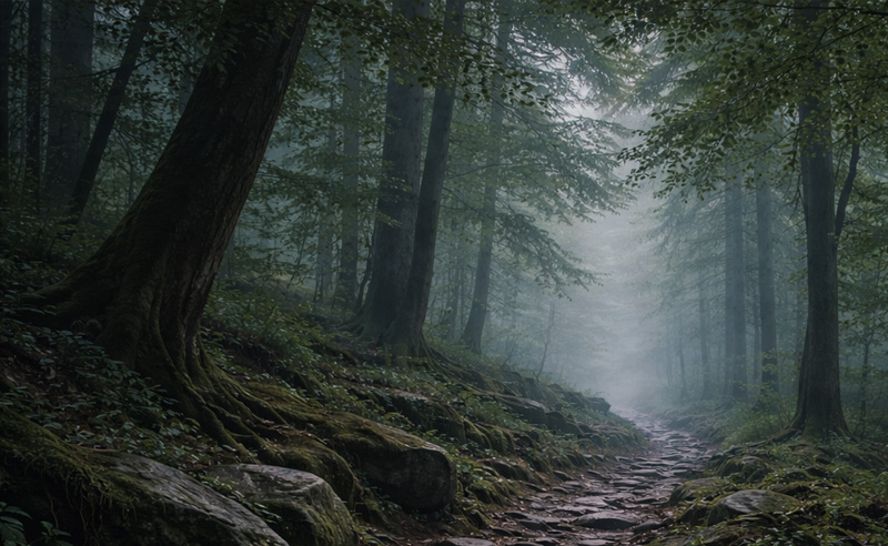 Ösvény az erdőben